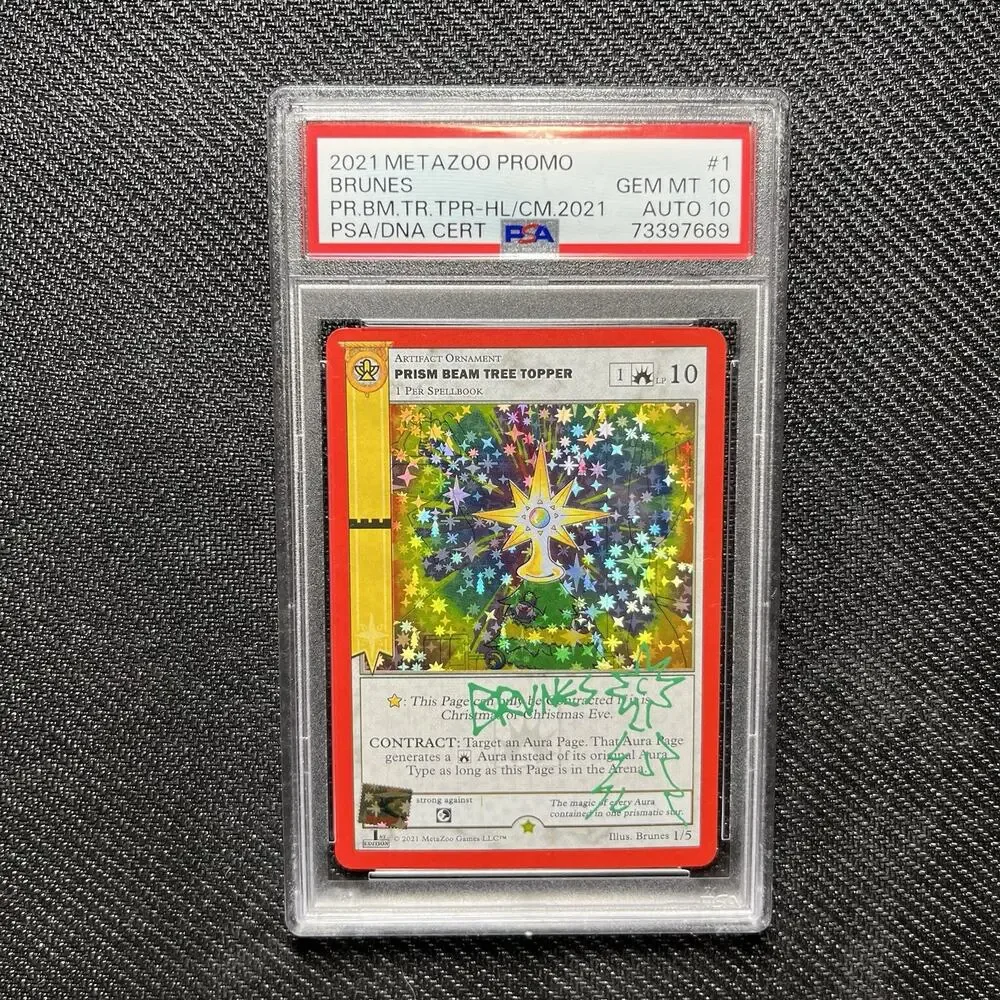 Metazoo Christmas Tree Topper Autograph Dual PSA 10 Gem Mint Auto Signed Doodle